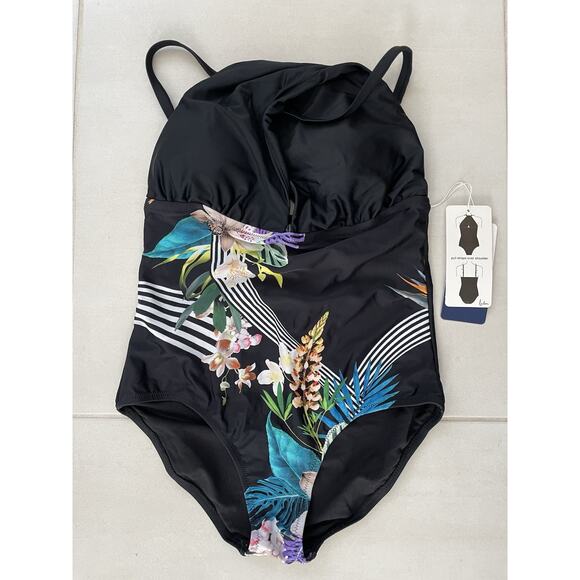 Leilani Swim One Piece Swimsuit Multicolor Floral Print Swimwear - Picture 1 of 8